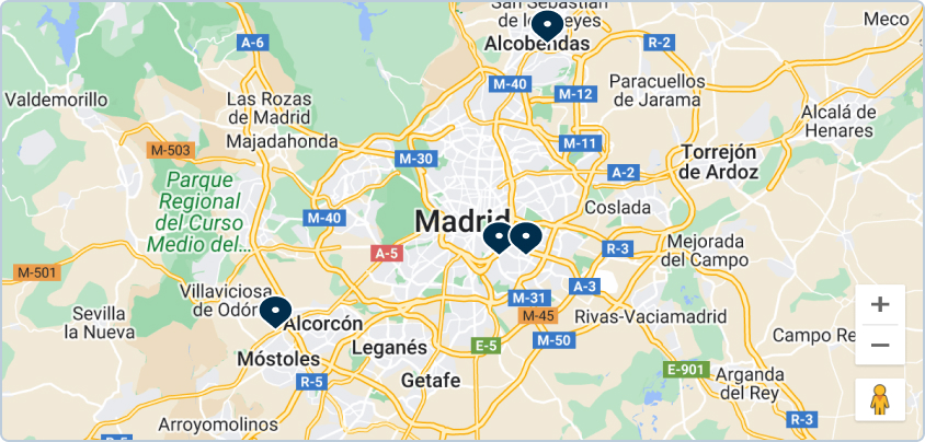 Mapa centros ITEP