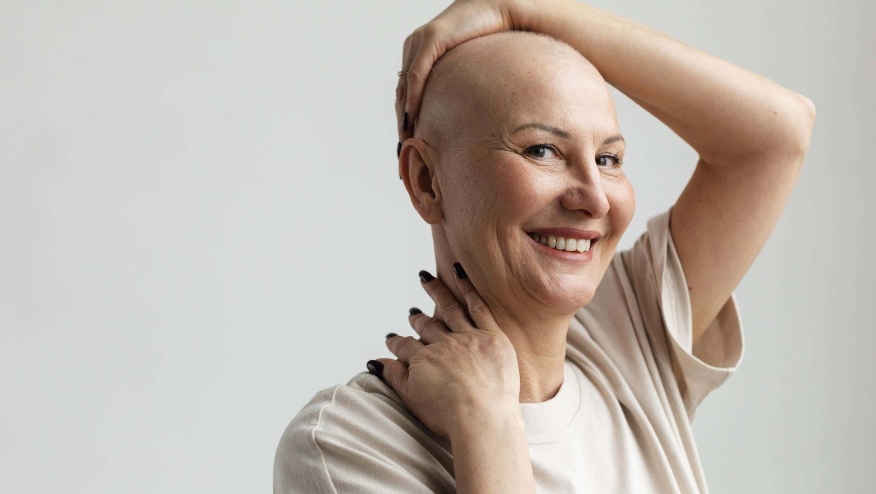 Retrato de mujer con cáncer