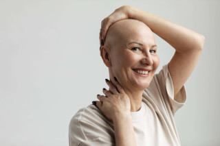 Retrato de mujer con cáncer